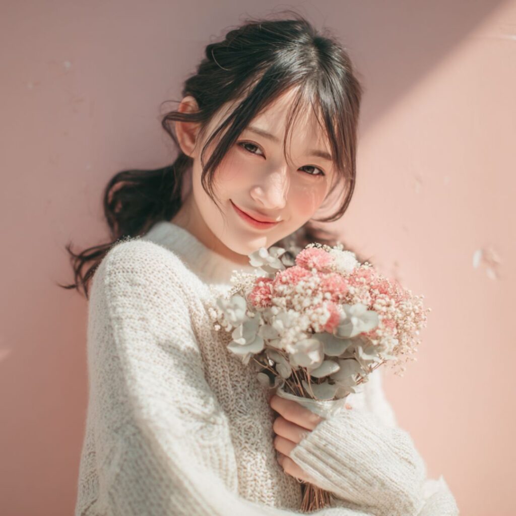 見た目も大切に婚活をする女性の画像