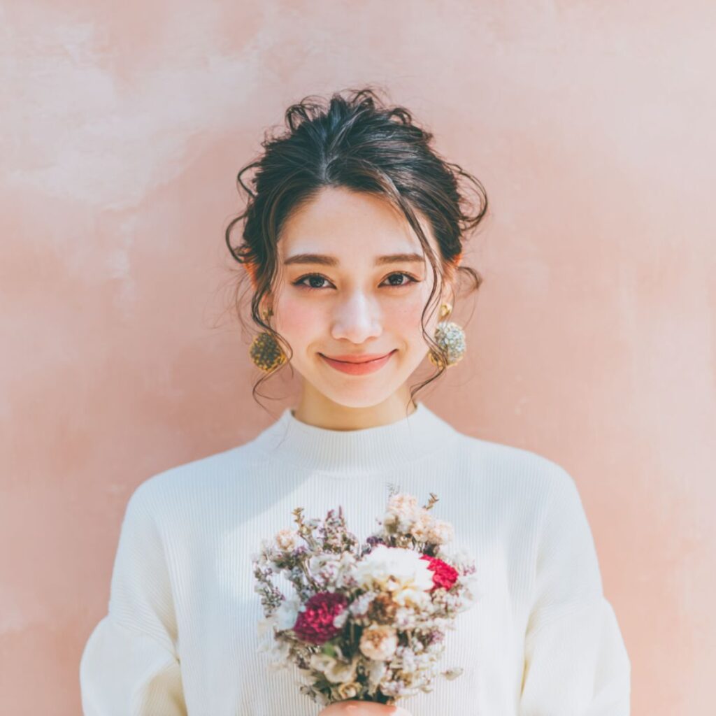 婚活中で、相手へのプレゼントを考える女性の画像